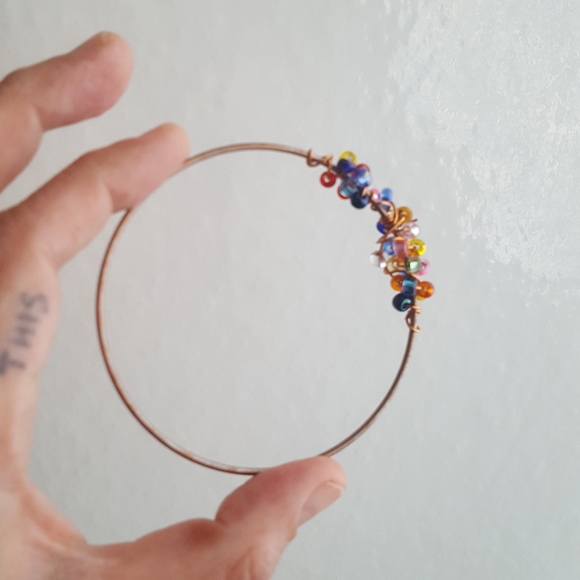 🌙Set Czech Glass Beaded Bangle Handmade - Picture 10 of 12